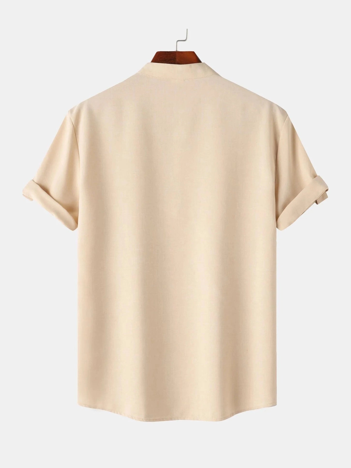 Men's Stand Collar Short Sleeve Henley Shirt Trendsi