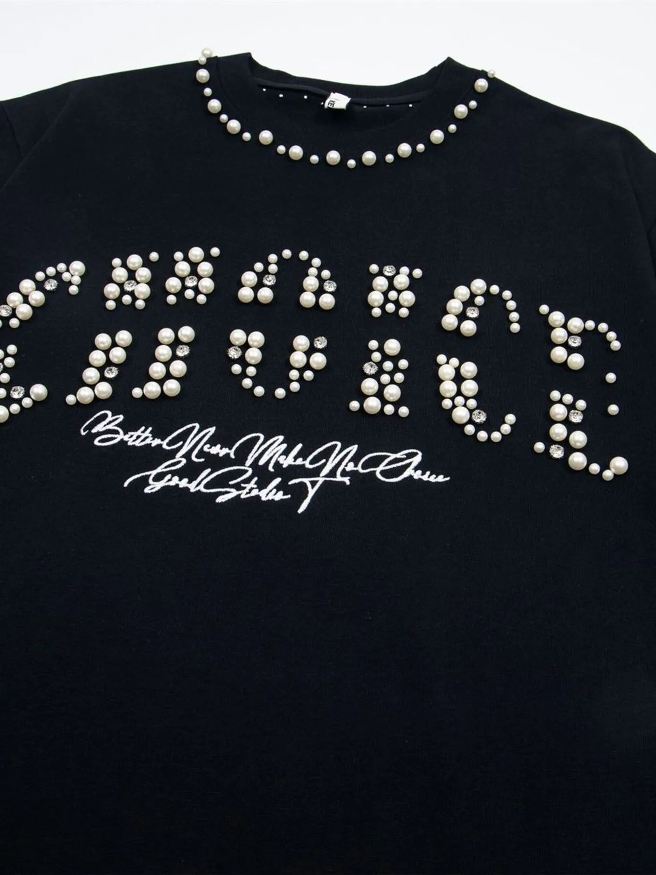 Men's Pearl Detail Round Neck T-Shirt NicholesGifts