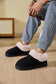 Women Faux Fur Round Toe Platform Slippers nicholesgifts