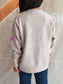 Sequin Flower Round Neck Long Sleeve Sweater nicholesgifts