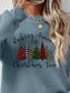 Christmas Tree Graphic Round Neck Sweatshirt nicholesgifts