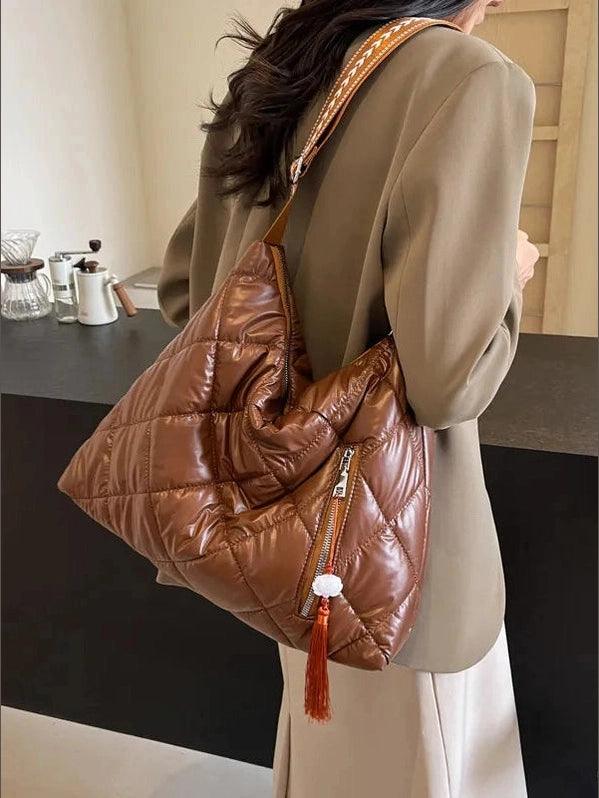 Quilted Nylon Travel Bag Trendsi