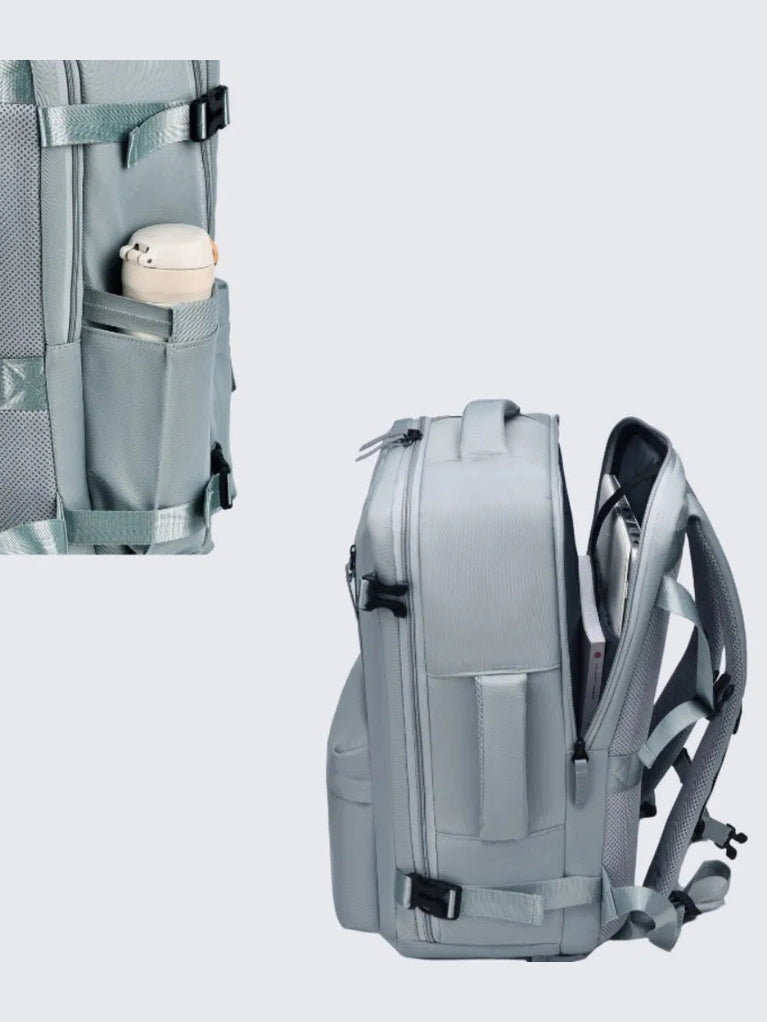 Oxford Cloth Side Pockets Backpack Bag with Handles nicholesgifts