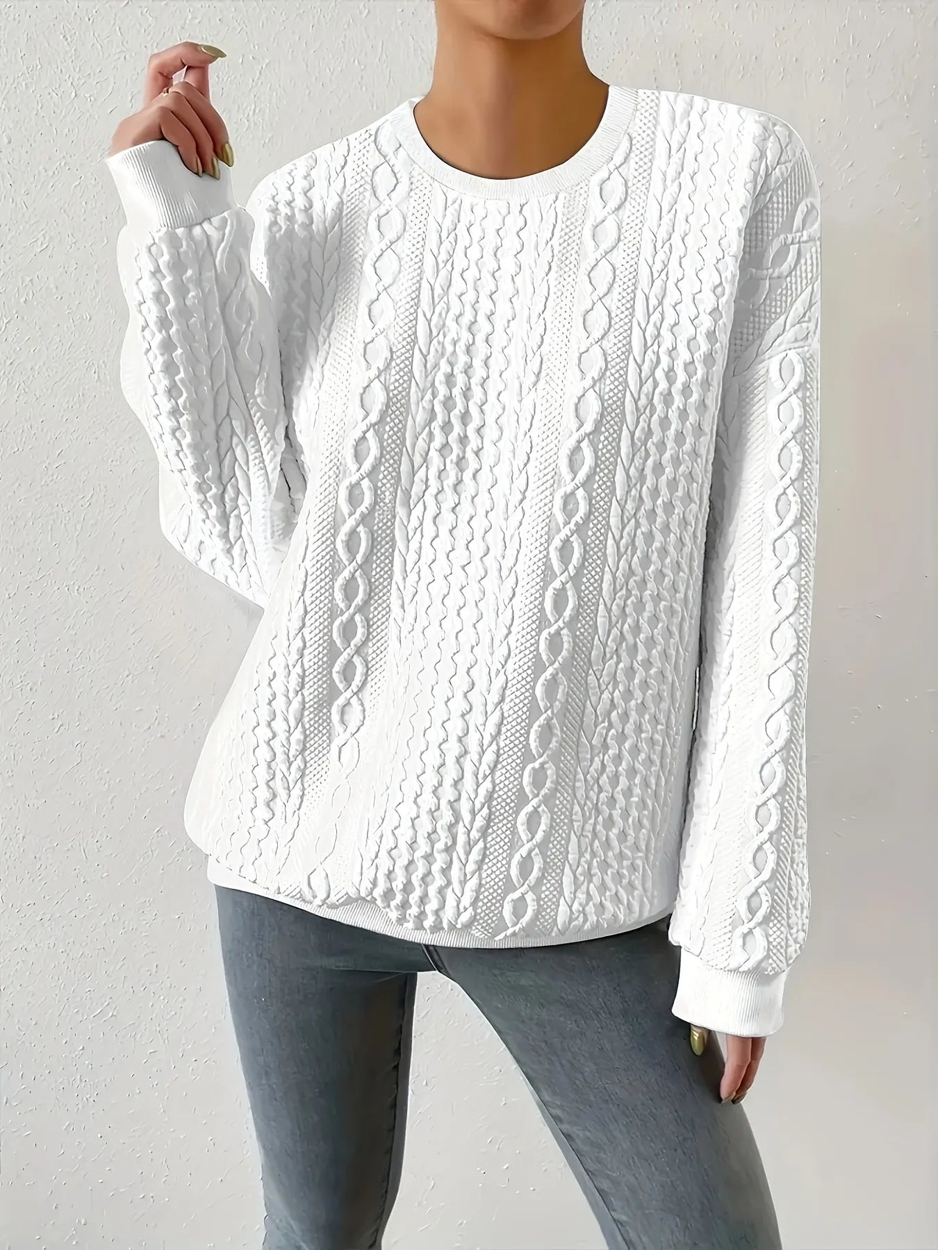 Round Neck Long Sleeve Sweatshirt NicholesGifts