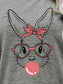 Easter Bunny Graphic Round Neck T-Shirt nicholesgifts
