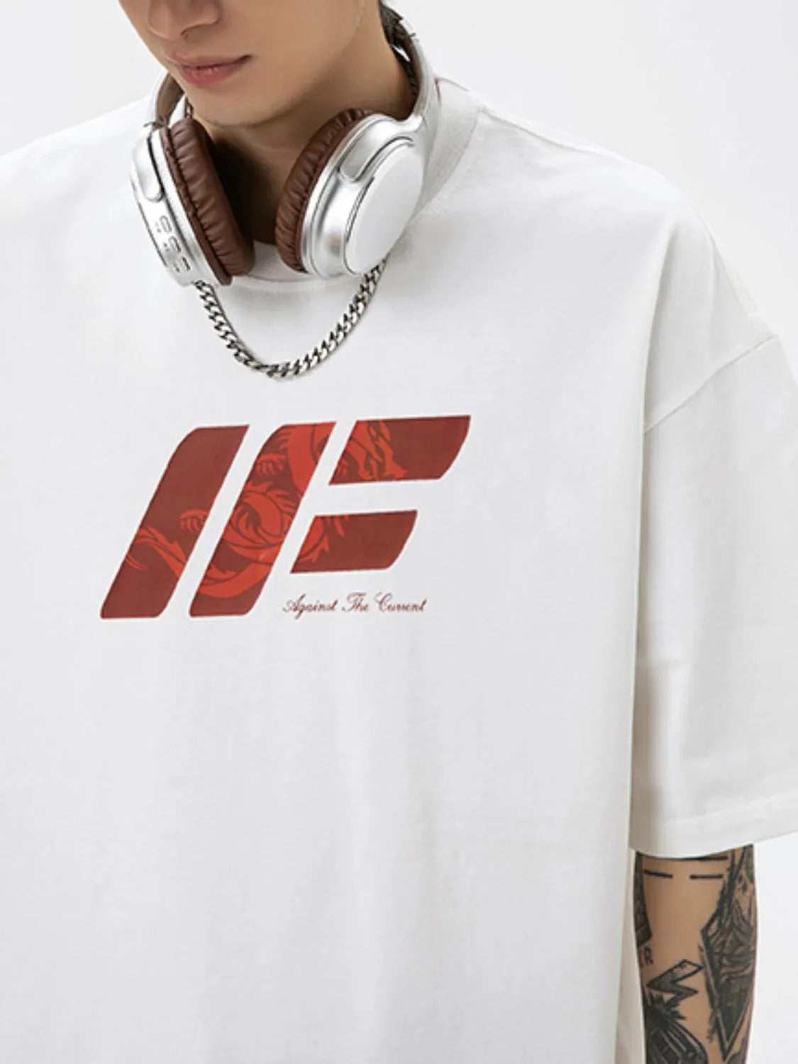 Men's Plus Size Round Neck Half Sleeve T-Shirt Trendsi