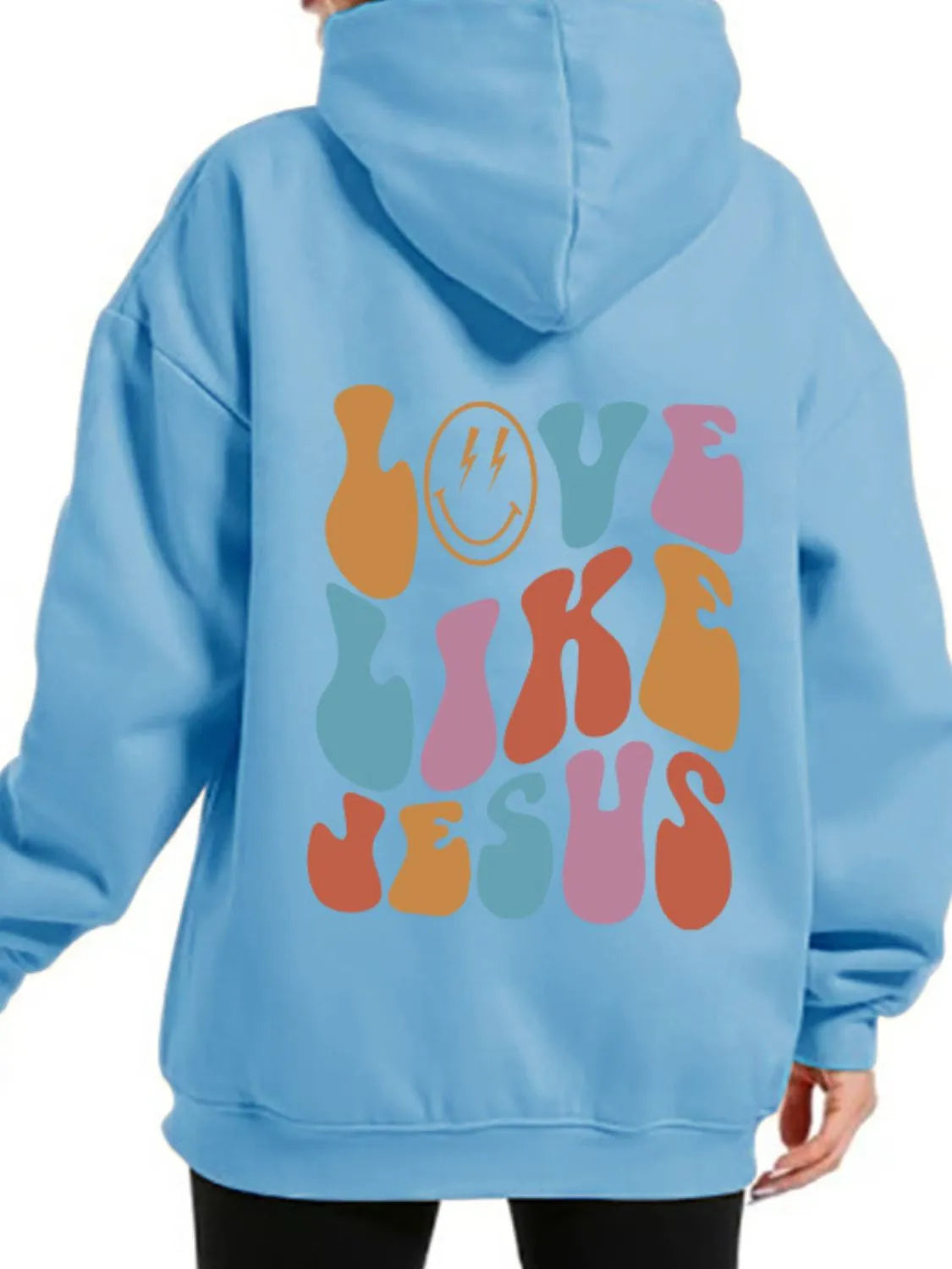 Men's Full Size Letter Graphic Back Long Sleeve Hoodie Plus Size NicholesGifts