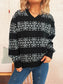 Contrast Ribbed hem Long Sleeve Sweater nicholesgifts