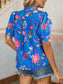 Floral Print Button-Up Short Sleeve Shirt nicholesgifts