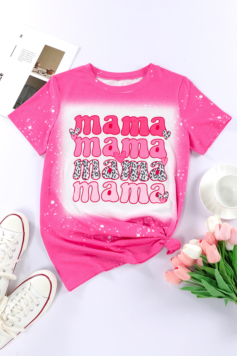 MAMA Round Neck Short Sleeve T-Shirt nicholesgifts