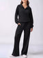 Relaxed Fit Quarter-Zip Top and Pants Set nicholesgifts