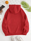 Drawstring Dropped Shoulder Hoodie Trendsi