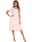 Lace Detail Square Neck Lounge Dress nicholesgifts