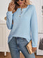 Striped Button Detail Long Sleeve Top nicholesgifts