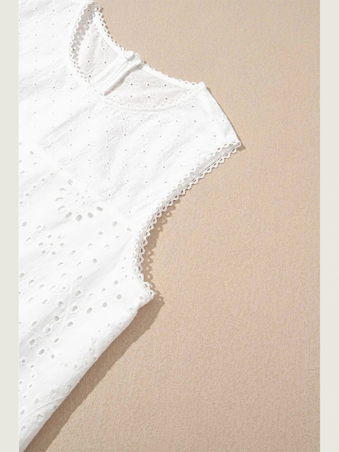 Floral Eyelet Embroidered Sleeveless Shift Dress NicholesGifts