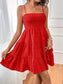Women Smocked Tiered Sleeveless Mini Summer Dress nicholesgifts