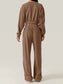 Crisscross Round Neck Top and Drawstring Pants Set nicholesgifts