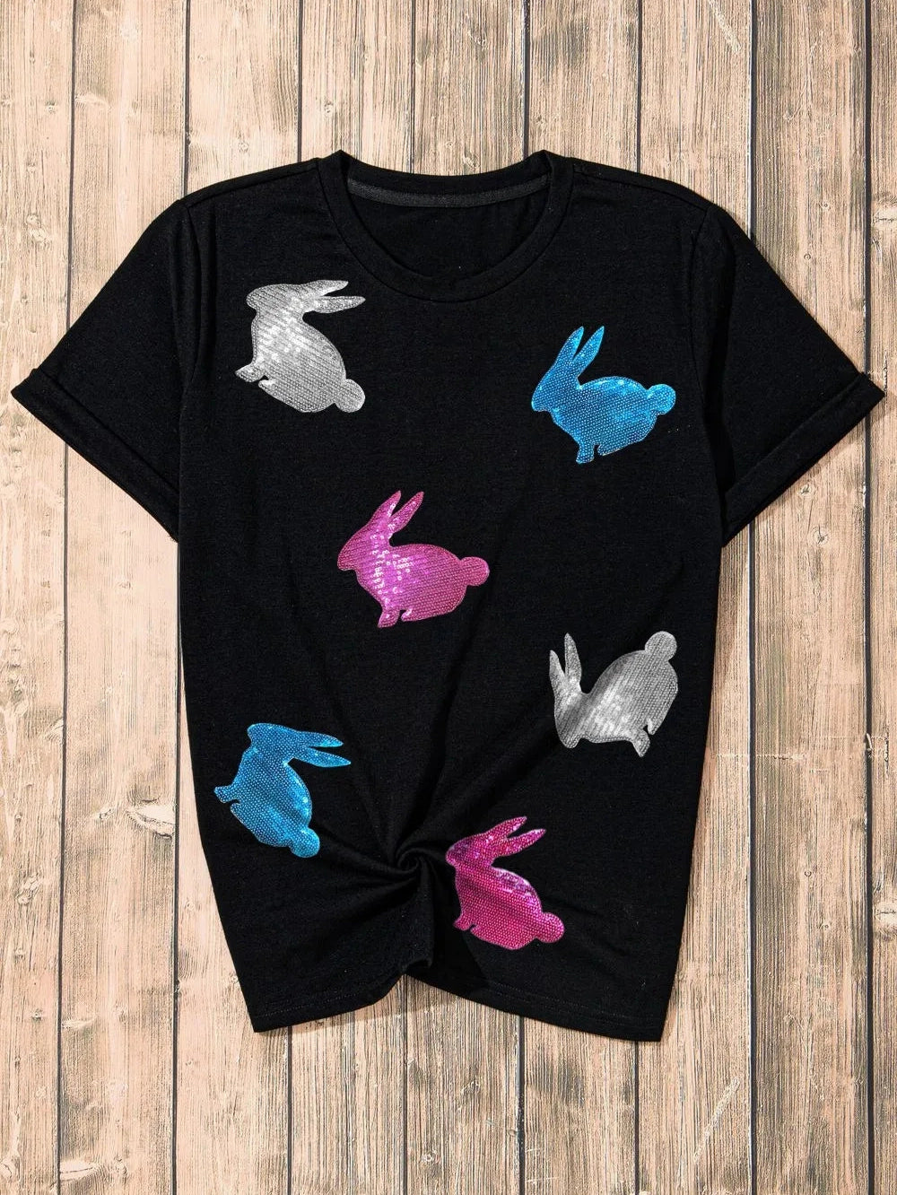 Easter Bunny Round Neck T-Shirt nicholesgifts