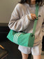 Striped Adjustable Strap Duffel Bag nicholesgifts