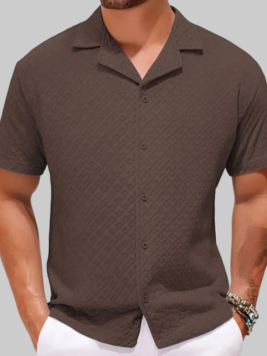 Men's Plus Size Button Down Short Sleeve Shirt nicholesgifts