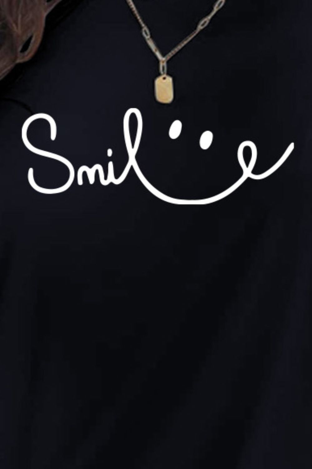 SMILE Round Neck Short Sleeve T-Shirt nicholesgifts