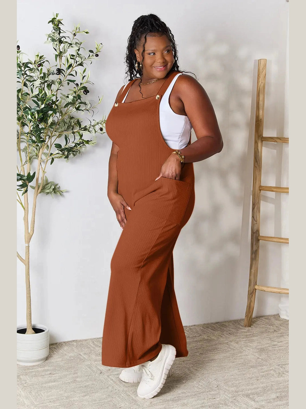 Double Take Full Size Wide Strap Overall with Pockets Trendsi