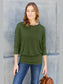 Basic Bae Full Size Round Neck Batwing Sleeve Top nicholesgifts