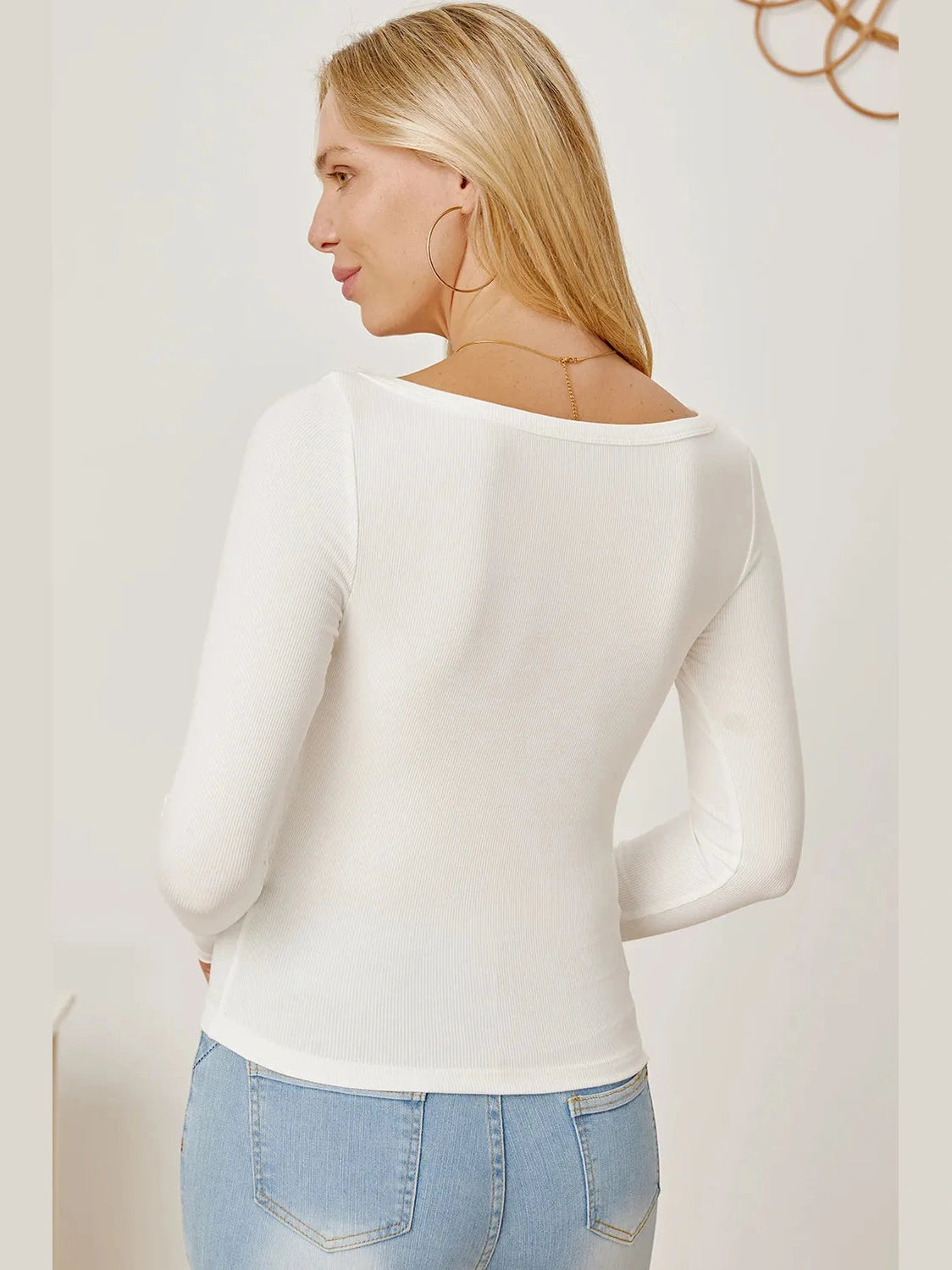 Square Neck Long Sleeve T-Shirt NicholesGifts