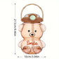 Cute Bear 1000ml Water Bottle - 2-in-1 Straw Cup for Kids, BPA Free & Leakproof - Perfect for School & Sports Gifts!