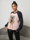 Women Bear Graphic Raglan Sleeve Sweatshirt nicholesgifts