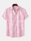 Men's Print Short Sleeve Button-Up Shirt nicholesgifts