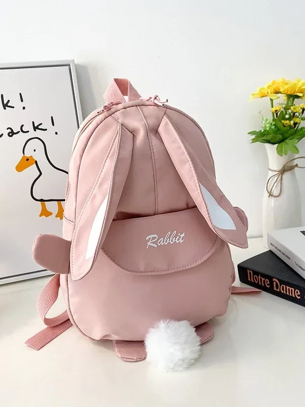 Adorable Bunny Ears Backpack for Girls - Perfect Kindergarten & School Bag for Kids