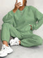 Texture Round Neck Top and Pants Set nicholesgifts