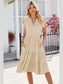 Ruched Notched Cap Sleeve Dress nicholesgifts