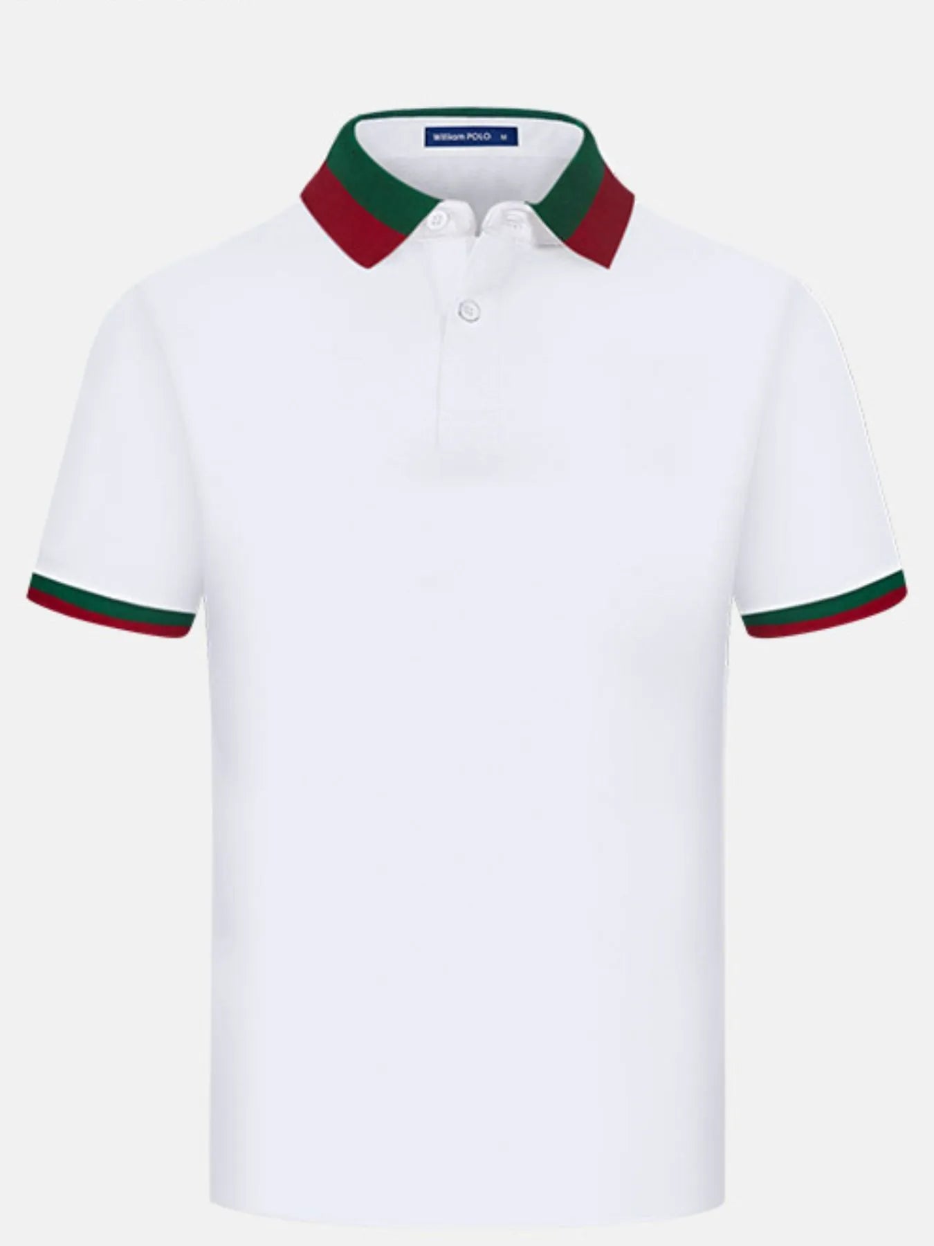 Men's Plus Size Contrast Collar Short Sleeve Polo NicholesGifts