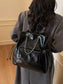 Quilted Chain Decor Backpack Bag nicholesgifts
