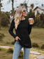 Ribbed Round Neck Long Sleeve Tee nicholesgifts