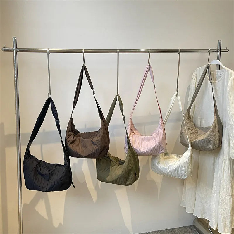 Pleated Dumpling Crossbody Bag Trendsi