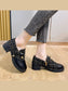 Round Toe Block Heels Boots nicholesgifts