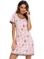 Contrast Trim Short Sleeve Lounge Dress nicholesgifts