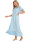 Lace Detail Short Sleeve Lounge Dress nicholesgifts