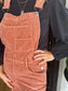 Distressed Wide Leg Corduroy Overalls nicholesgifts