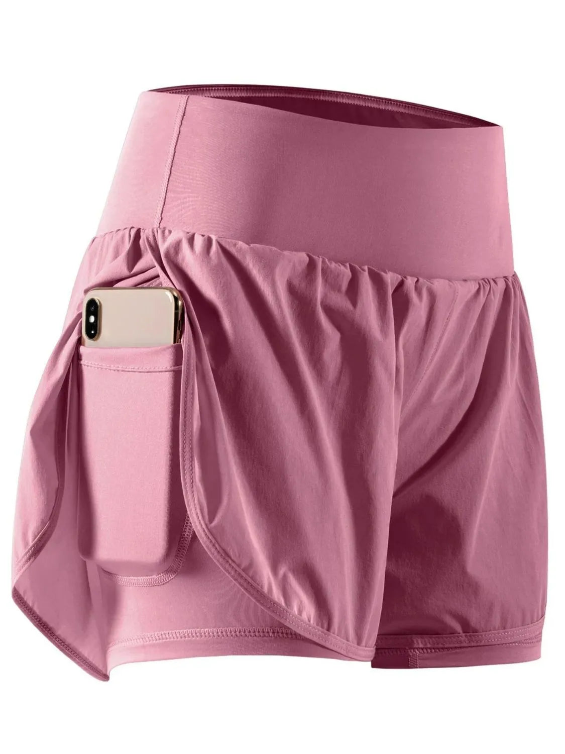 Pocketed High Waist Active Shorts Trendsi
