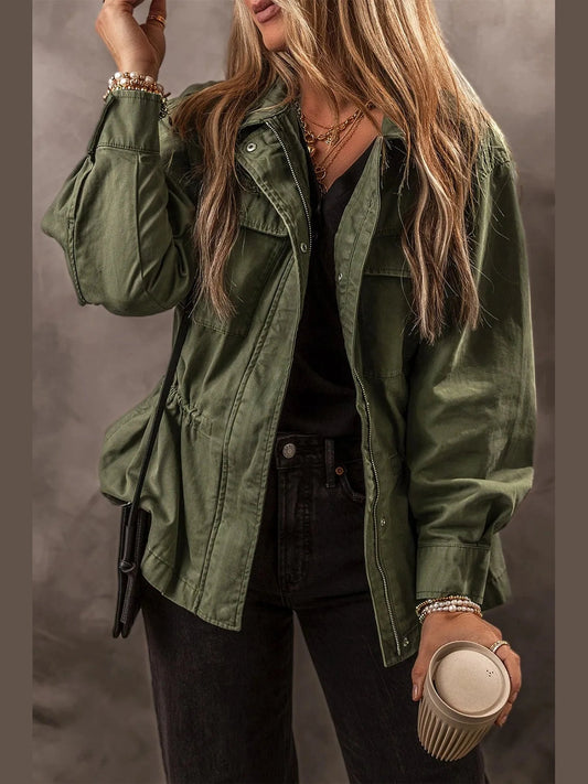 Zip Up Long Sleeve Jacket nicholesgifts