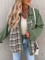 Plaid Button Up Dropped Shoulder Jacket nicholesgifts