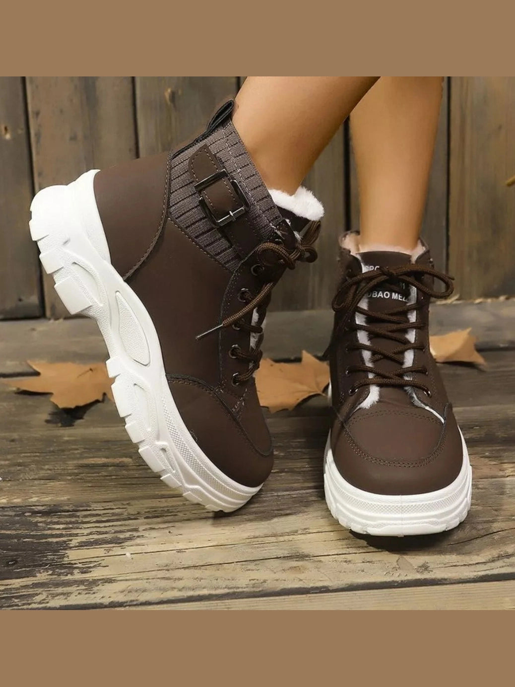 Plush Lining Lace Up Boots nicholesgifts
