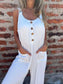 Full Size Button-Front Wide Leg Jumpsuit Plus Size nicholesgifts