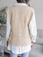 Openwork V-Neck Sweater Vest nicholesgifts