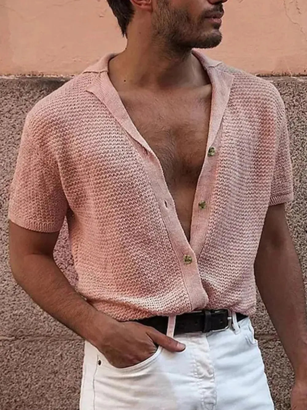 Men's Full Size Button Down Short Sleeve Shirt Plus Size NicholesGifts