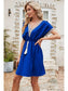 Women Tassel V-Neck Short Sleeve Summer Dress nicholesgifts